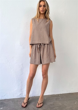 Ploy check shorts Check Brown/Offwhite Boii Studios